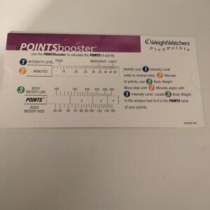 WeightWatchers Points Booster Activity Calculator For FlexPoints-NEW
